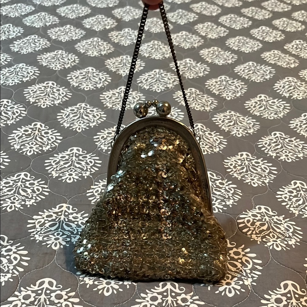 Women’s Antique 1940’s/50’s Elegant Gold Sequin Evening Bag